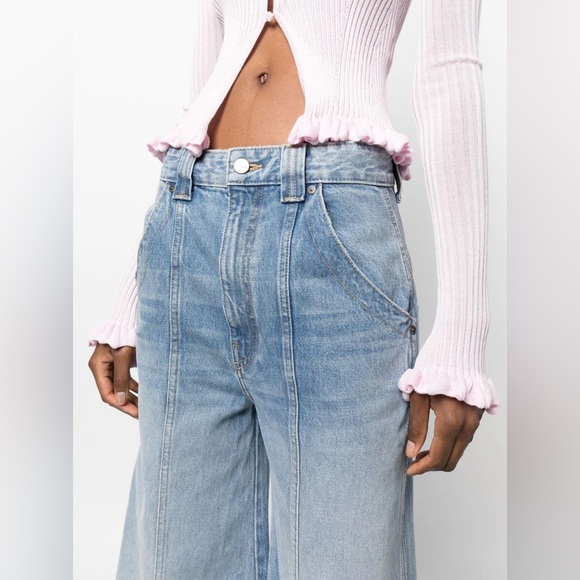KHAITE Jackie Jeans Wide Leg Bryce Blue Size 32 - Picture 9 of 11